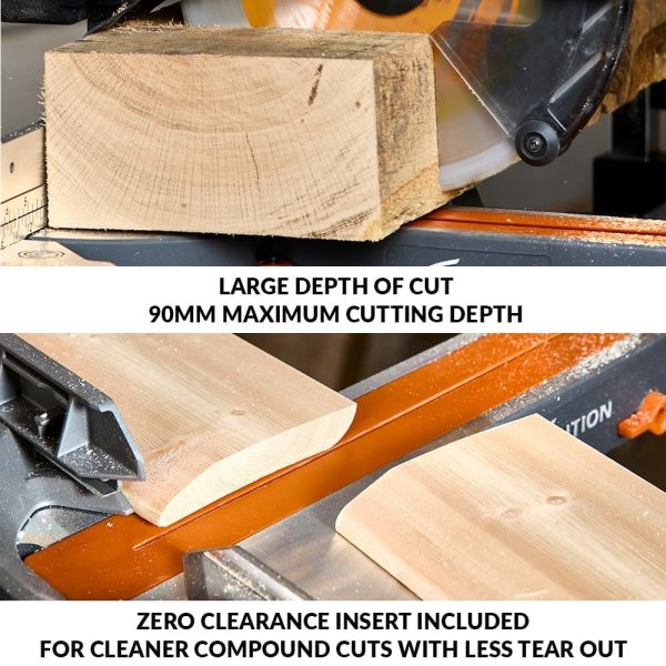 Evolution R255SMS-DB-LI glijdende verstek/afkortzaag 255mm incl 2 x 5Ah accu's | R255SMS-DB-LI - Afbeelding 13
